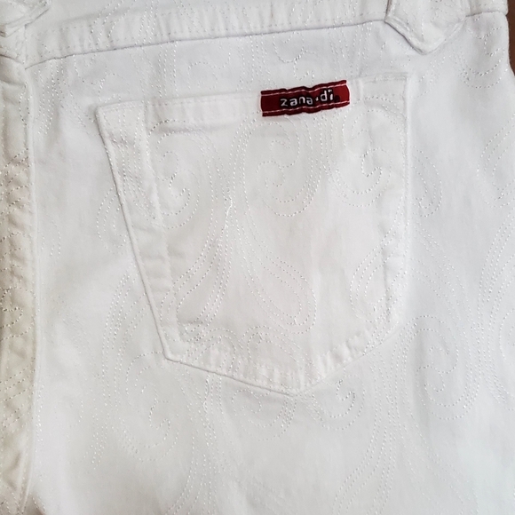ZANA DI WHITE FLARE EMBROIDERED JEANS SIZE 5 - Picture 8 of 8